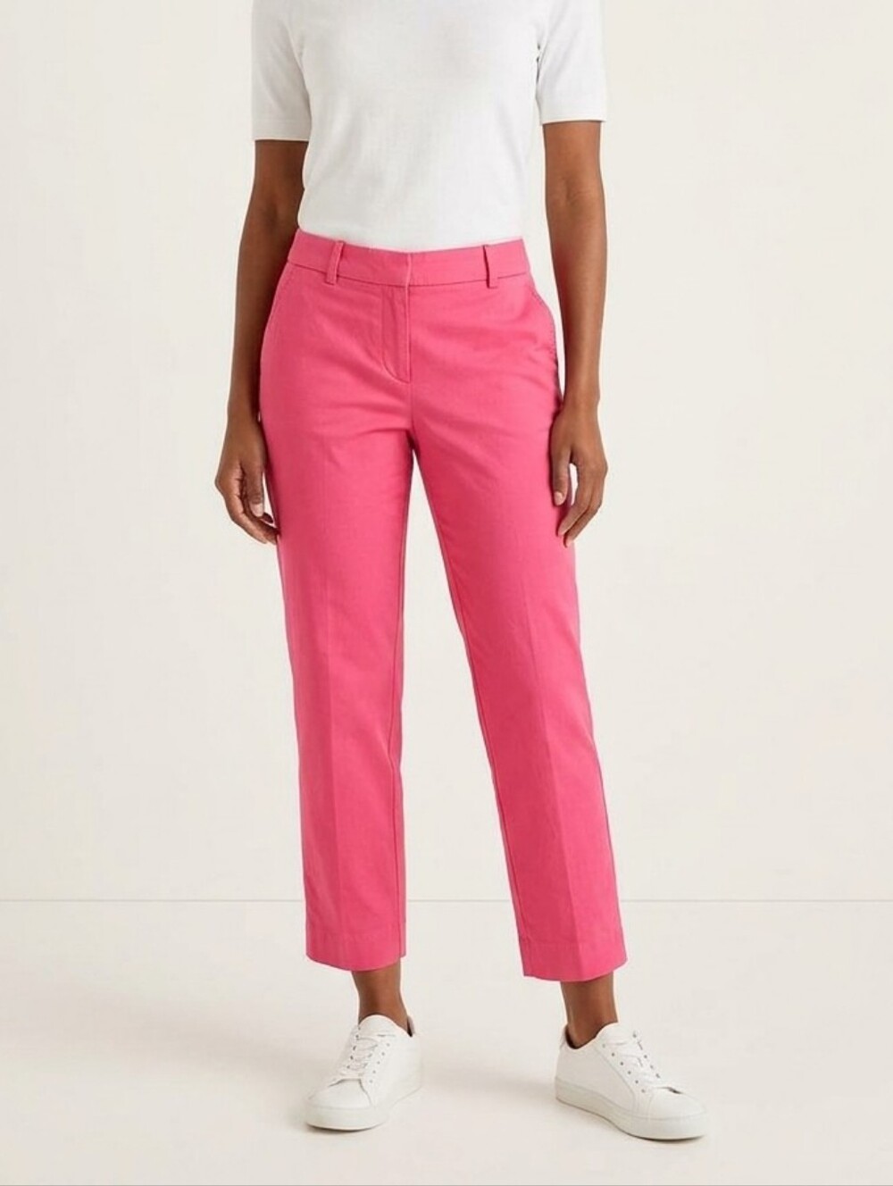 Pink Women’s Casual Pants Ankle 4